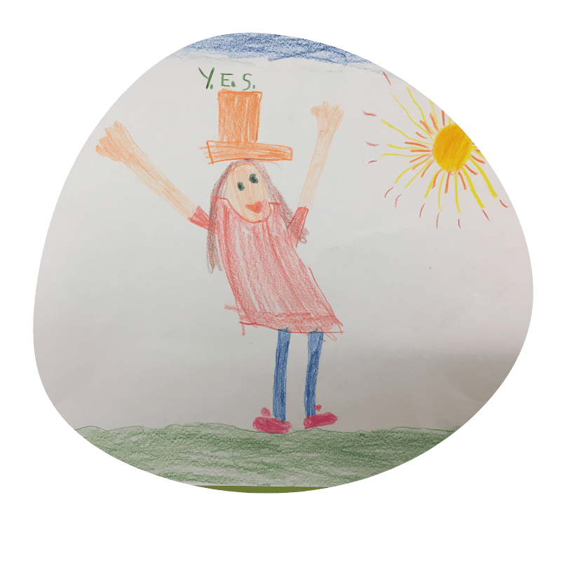 Ein gemaltes Bild aus einem Mädchen Empowerment Kurs